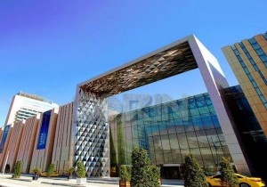 The project of steel facade canopies | the entrance door of Iranmal