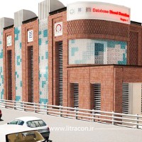 نمونه اجرا شده پنل های بتن GFRC - GRC سازمان انتقال خون منطقه 1 تهران